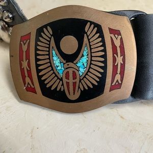 Unusual ladies belt WINGED COBRA